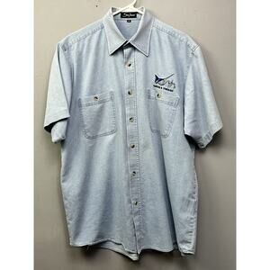 Guy‎ Harvey Trinidad and Tobago Shirt Mens Medium Embroidered Color Swordfish